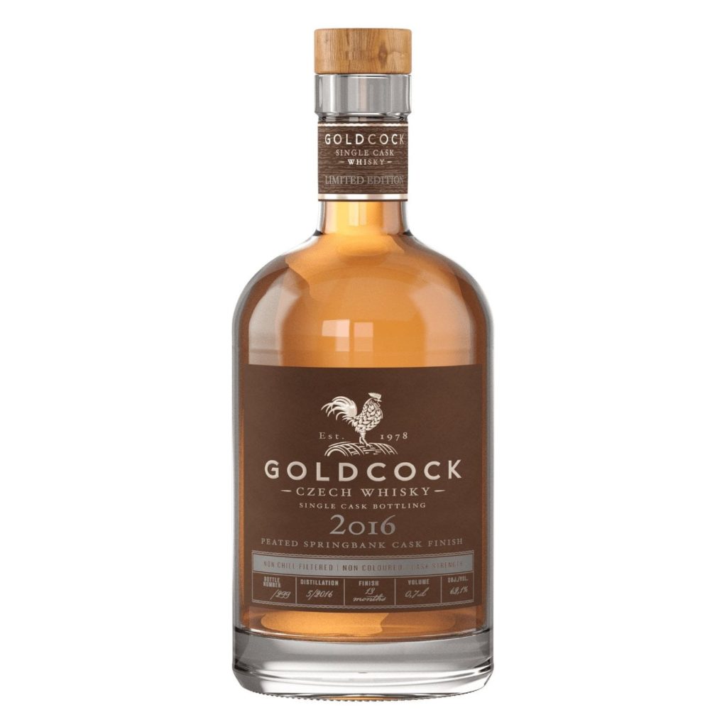 Recenze whisky Gold Cock 2016 Peated Springbank Cask Finish